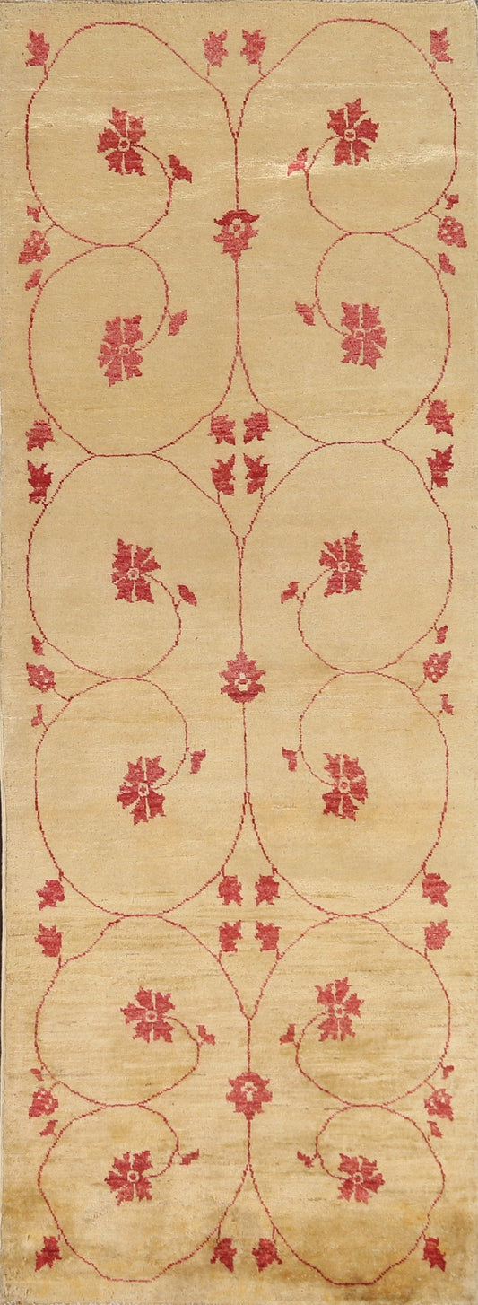 Floral Gabbeh Kashkoli Oriental Runner Rug 3x8