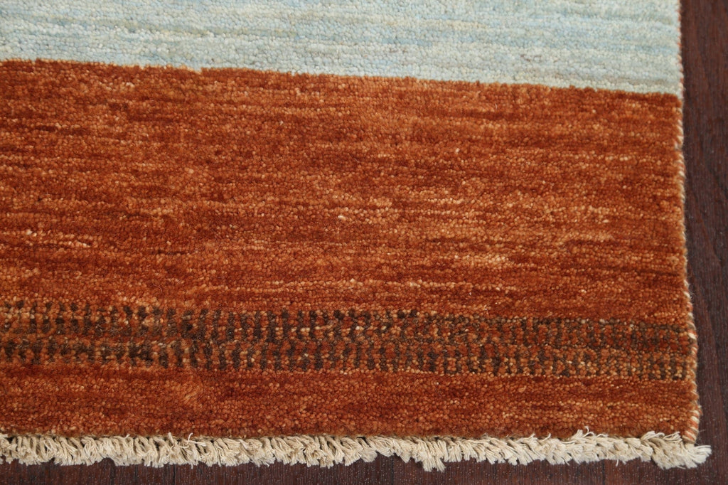 Modern Wool Gabbeh Kashkoli Oriental Runner Rug 3x10