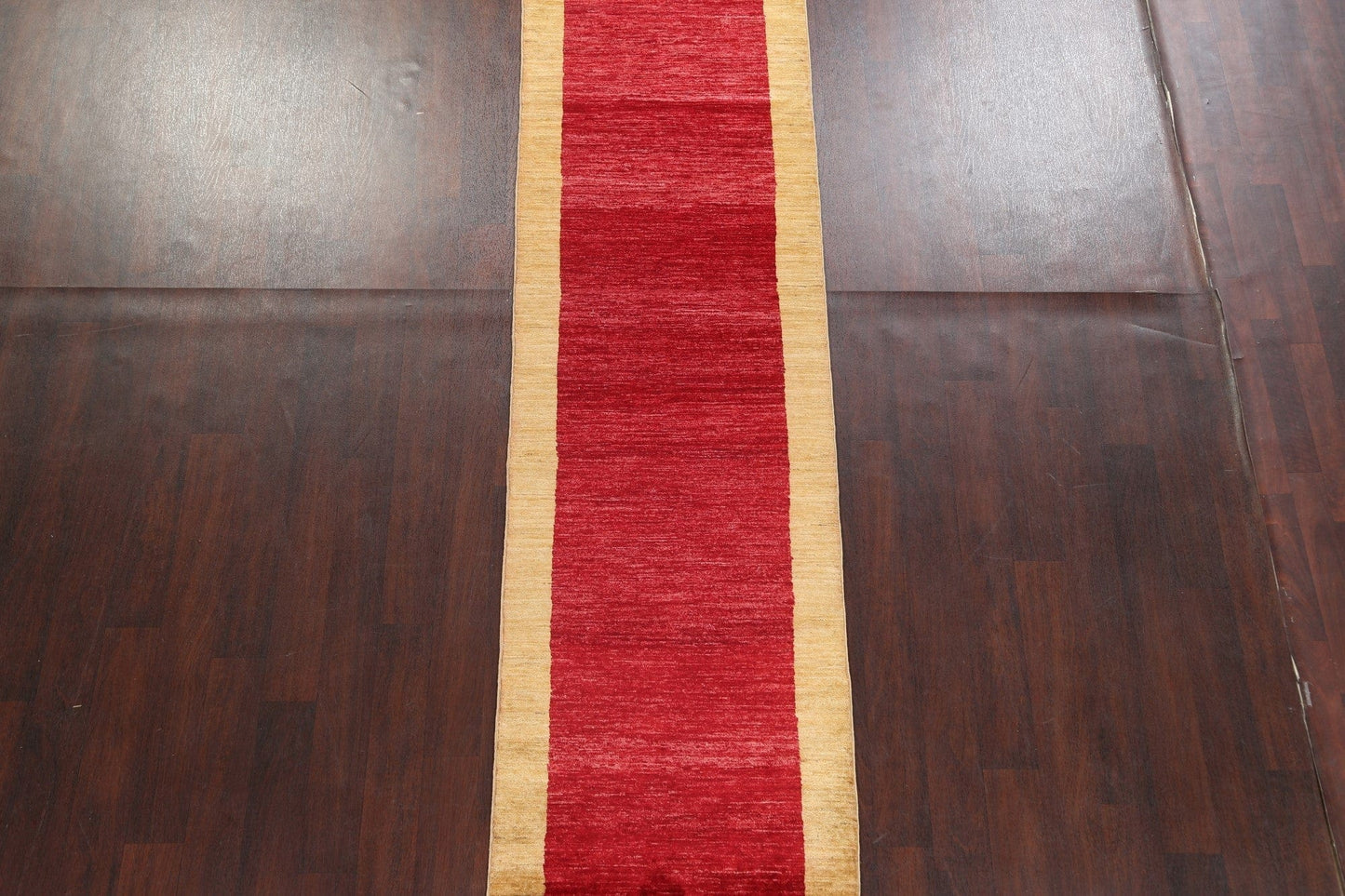 Red Gabbeh Kashkoli Oriental Runner Rug 3x10