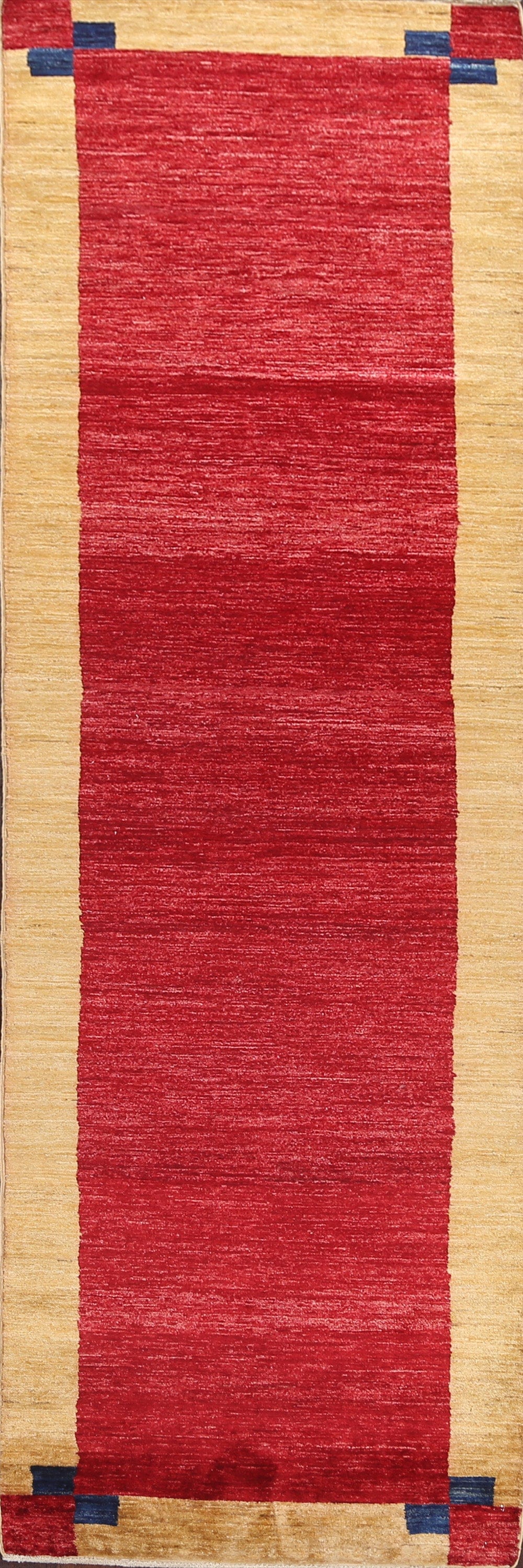 Red Gabbeh Kashkoli Oriental Runner Rug 3x10