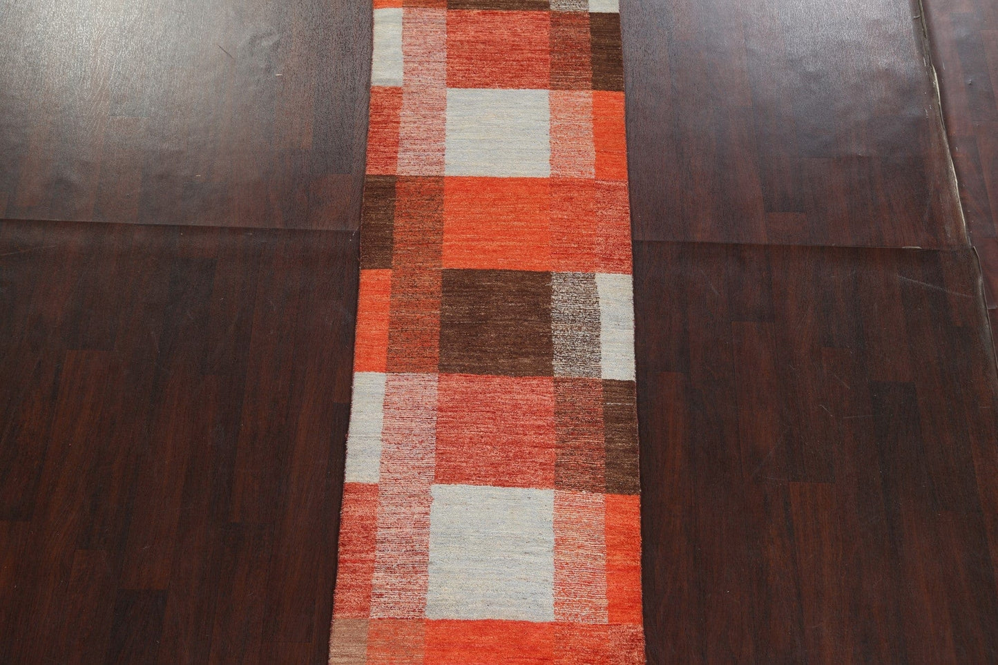 Contemporary Gabbeh Kashkoli Oriental Runner Rug 3x9