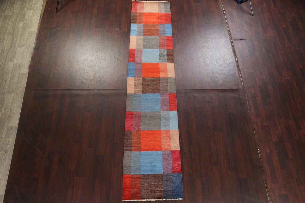 Wool Gabbeh Kashkoli Oriental Runner Rug 3x13