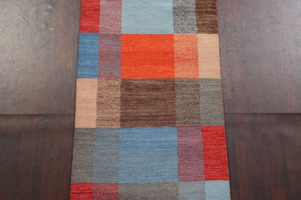 Wool Gabbeh Kashkoli Oriental Runner Rug 3x13