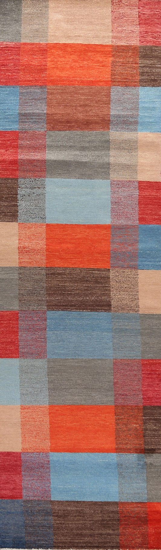 Contemporary Gabbeh Kashkoli Oriental Runner Rug 3x13