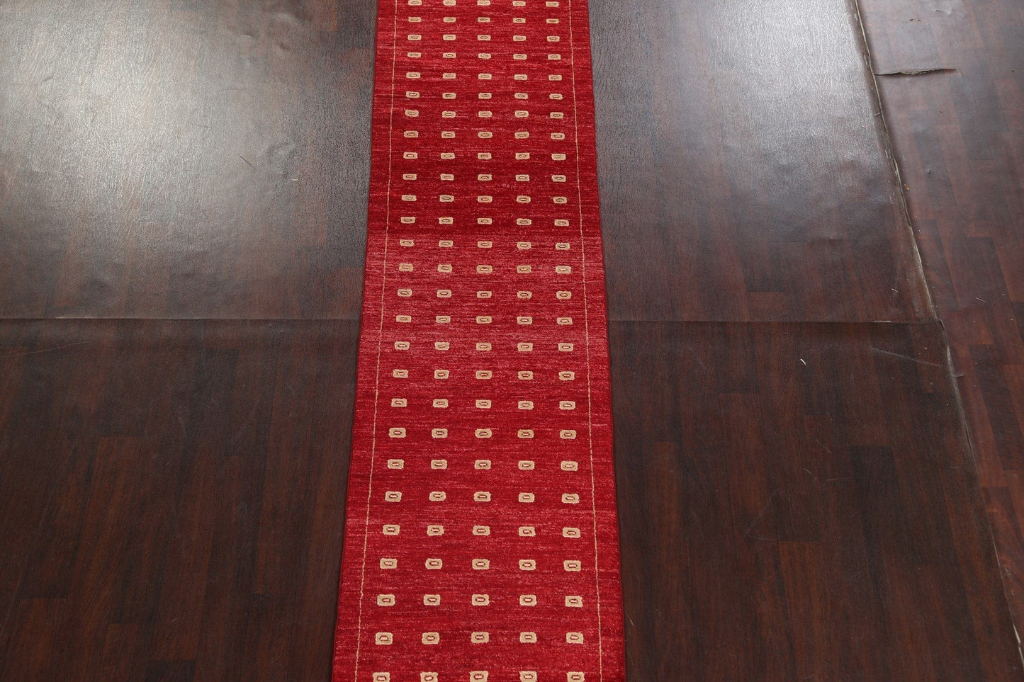 Red Wool Gabbeh Kashkoli Oriental Runner Rug 3x10