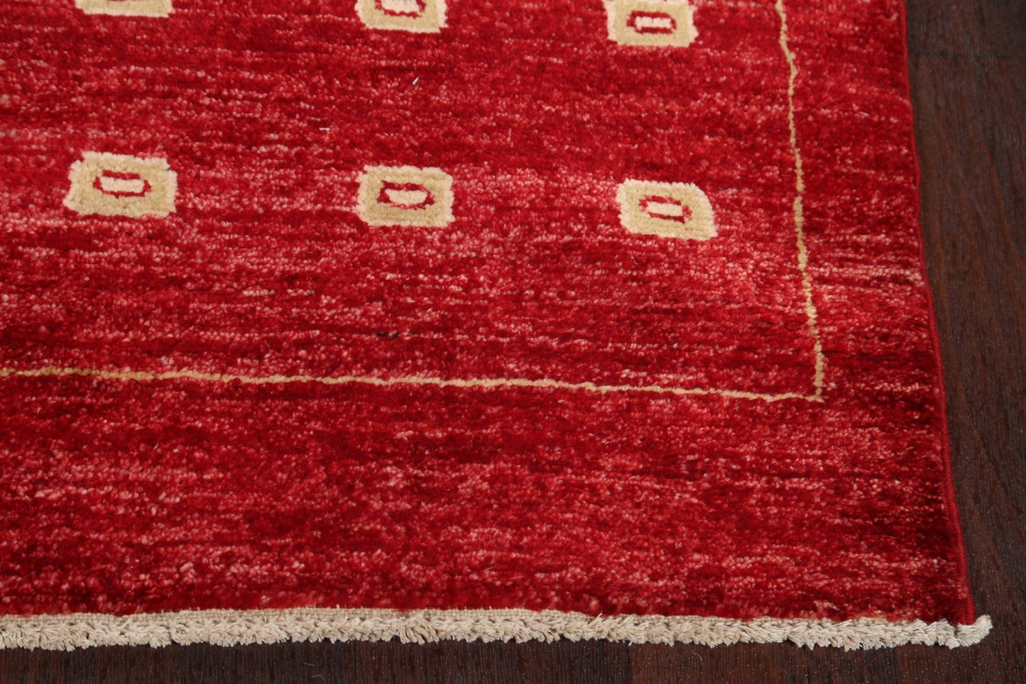 Red Wool Gabbeh Kashkoli Oriental Runner Rug 3x10