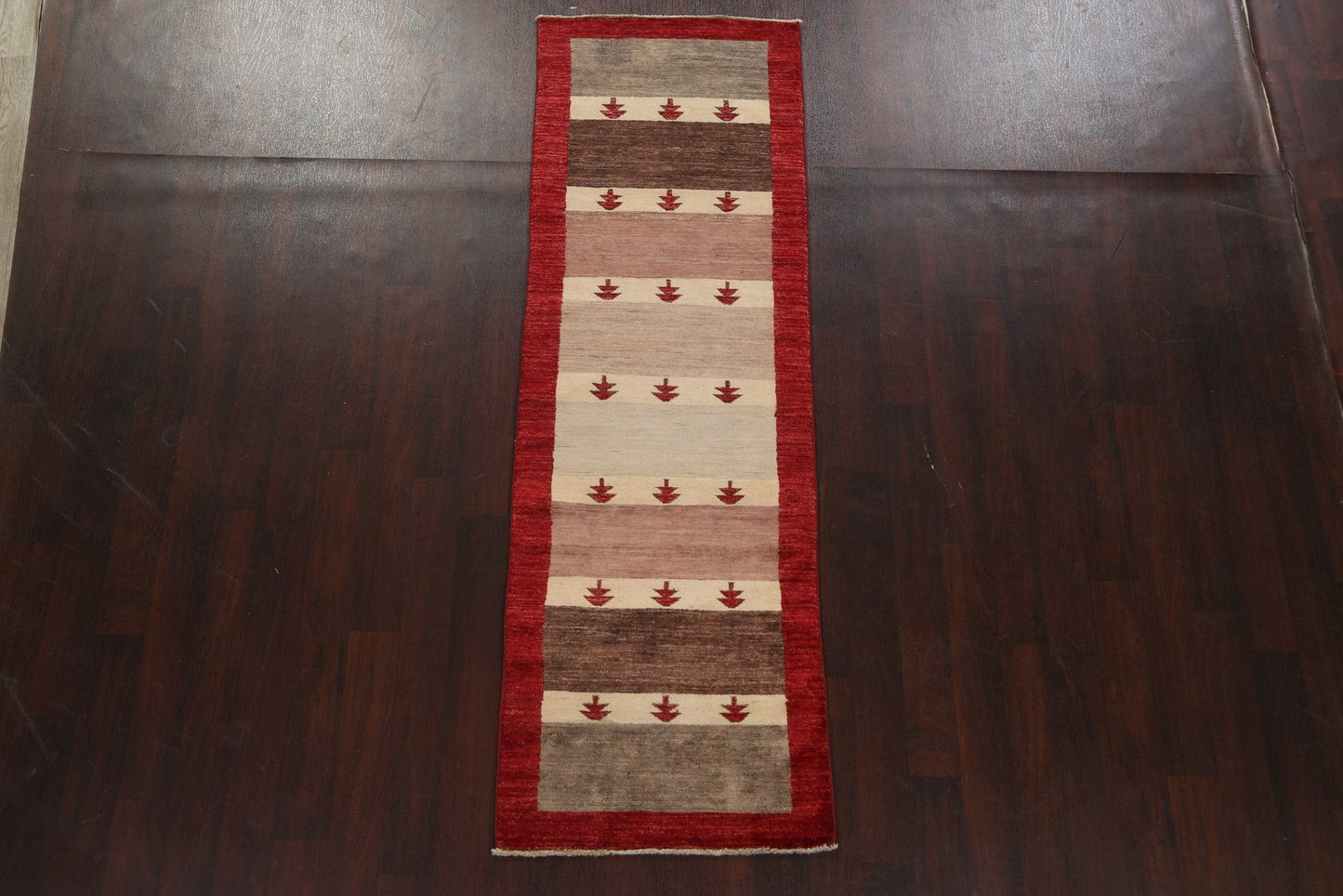 Handmade Gabbeh Kashkoli Oriental Runner Rug 3x8