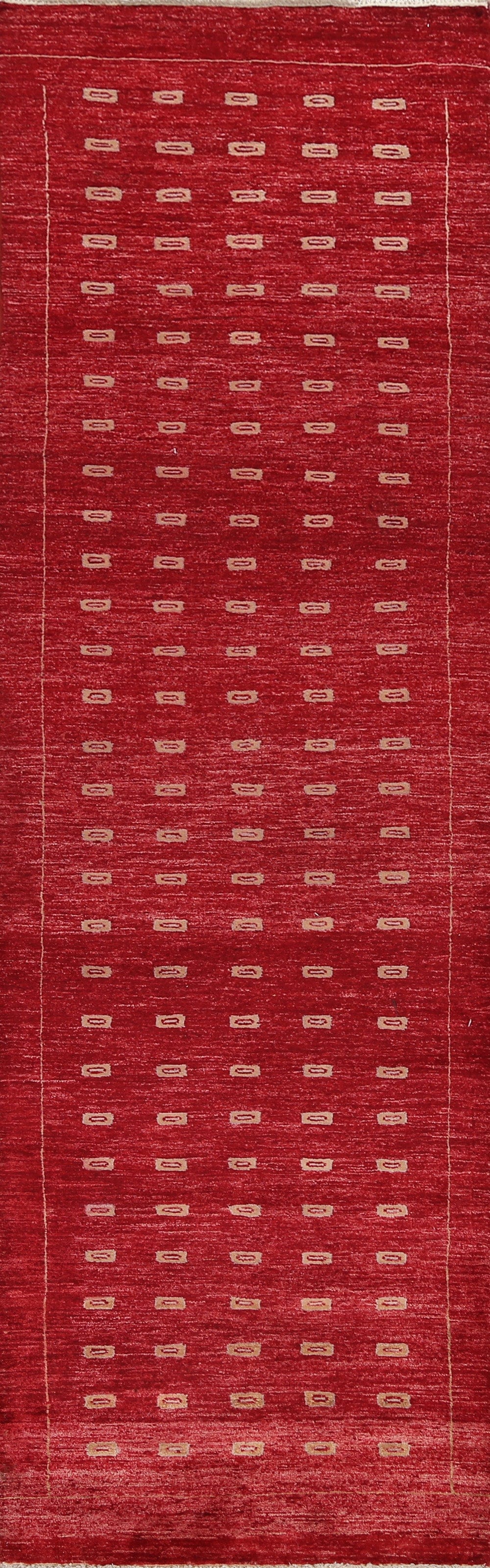 Red Handmade Gabbeh Kashkoli Oriental Runner Rug 3x10