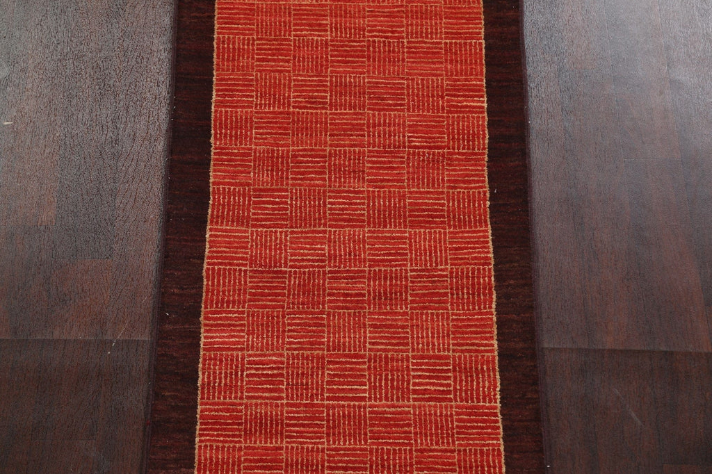 Handmade Gabbeh Kashkoli Oriental Runner Rug 3x10