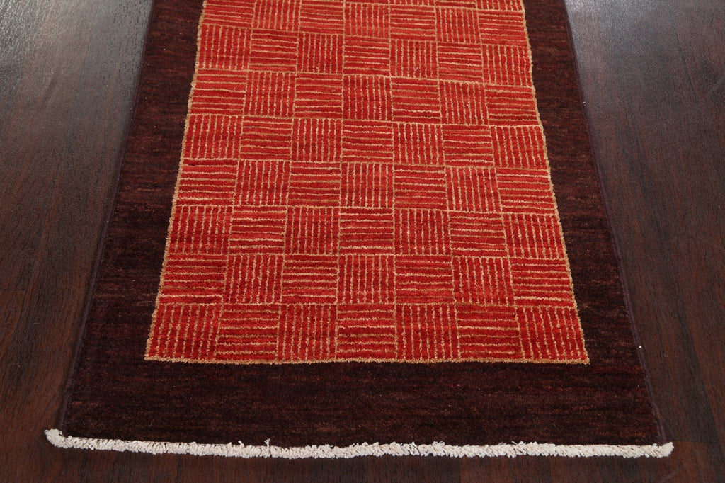 Handmade Gabbeh Kashkoli Oriental Runner Rug 3x10