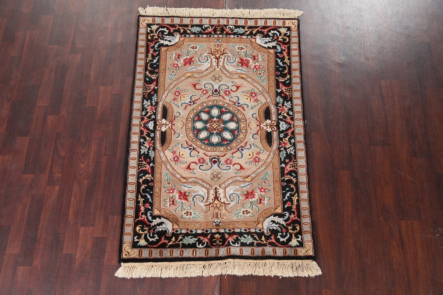 Handmade Wool Aubusson Oriental Area Rug 4x6