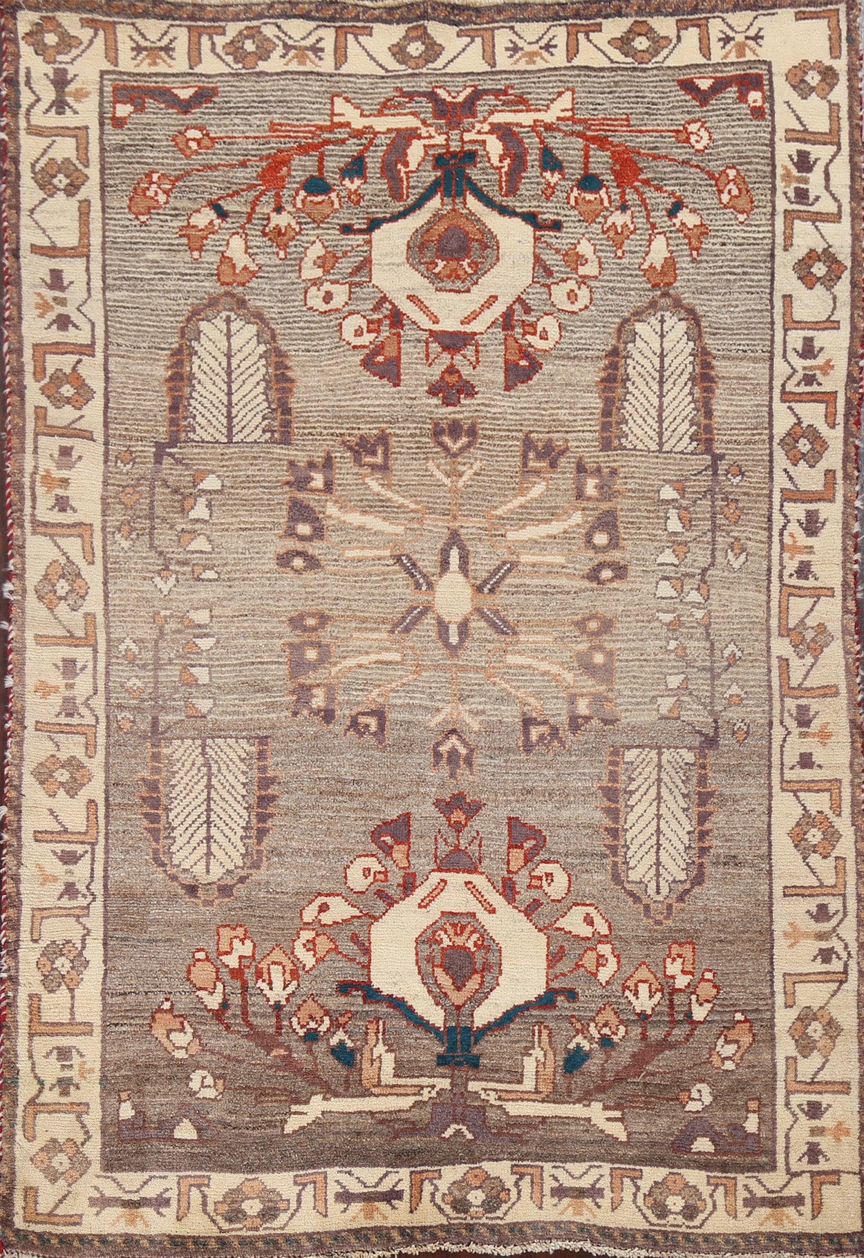 Vegetable Dye Wool Qashqai Persian Area Rug 4x6