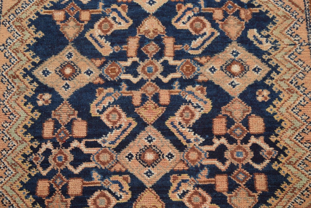 Vegetable Dye Navy Blue Hamedan Persian Area Rug 4x5