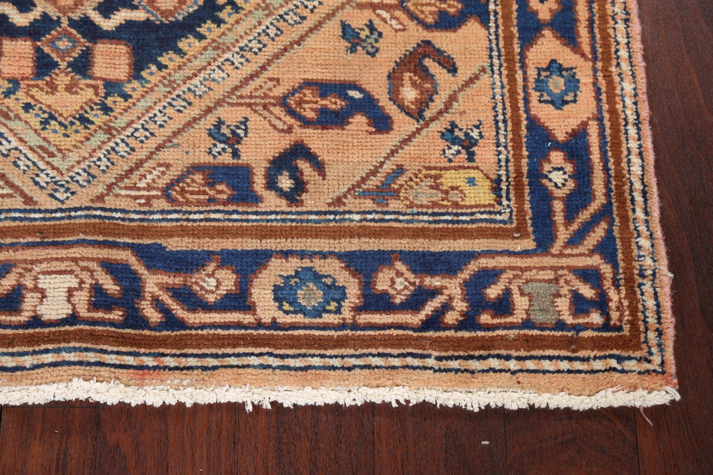 Vegetable Dye Navy Blue Hamedan Persian Area Rug 4x5