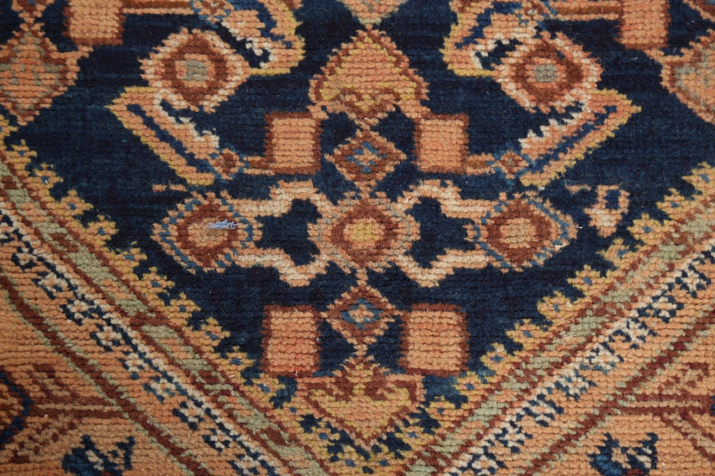 Vegetable Dye Navy Blue Hamedan Persian Area Rug 4x5