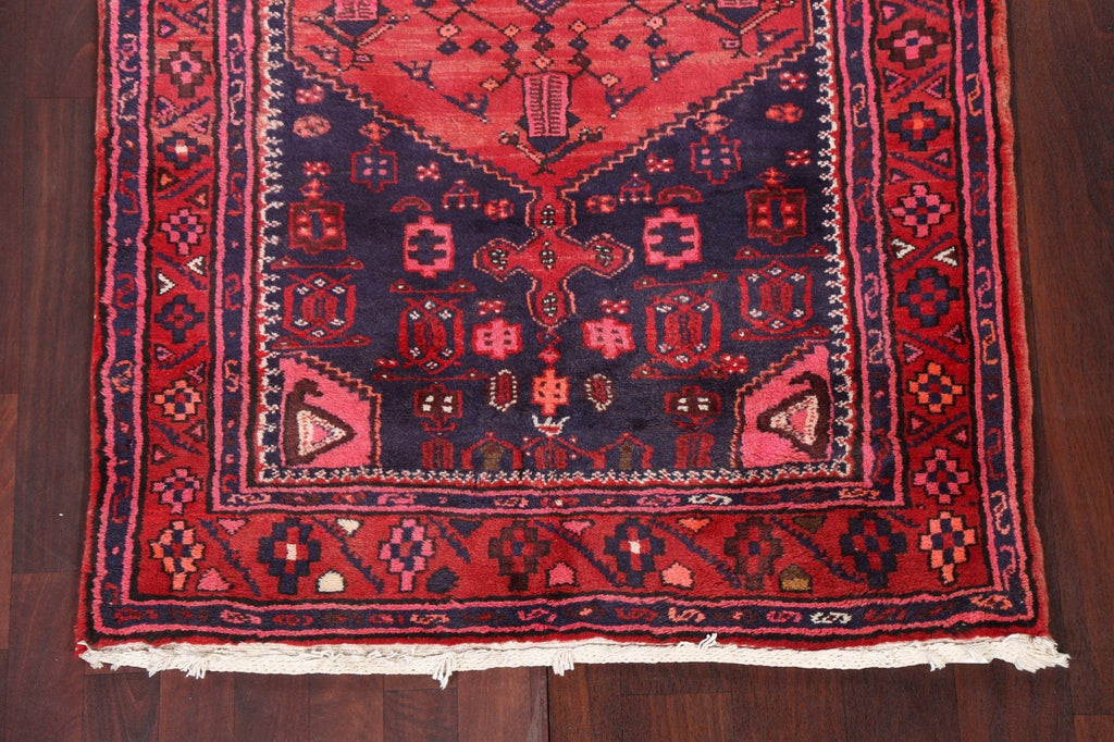 Vintage Hamedan Persian Runner Rug 4x10