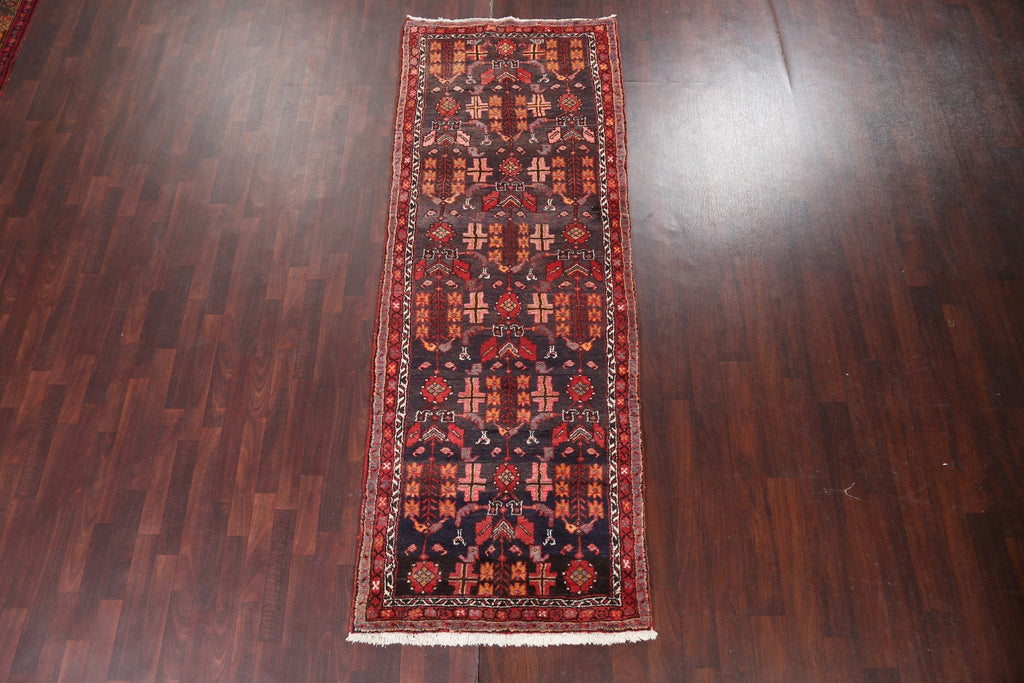 Vintage Hamedan Persian Runner Rug 4x10