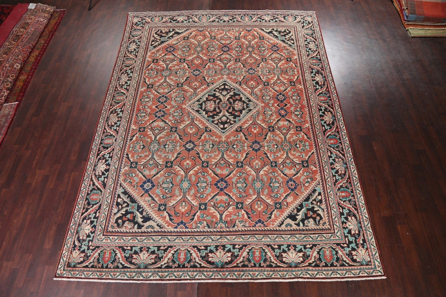 Antique Vegetable Dye Mahal Persian Area Rug 10x13