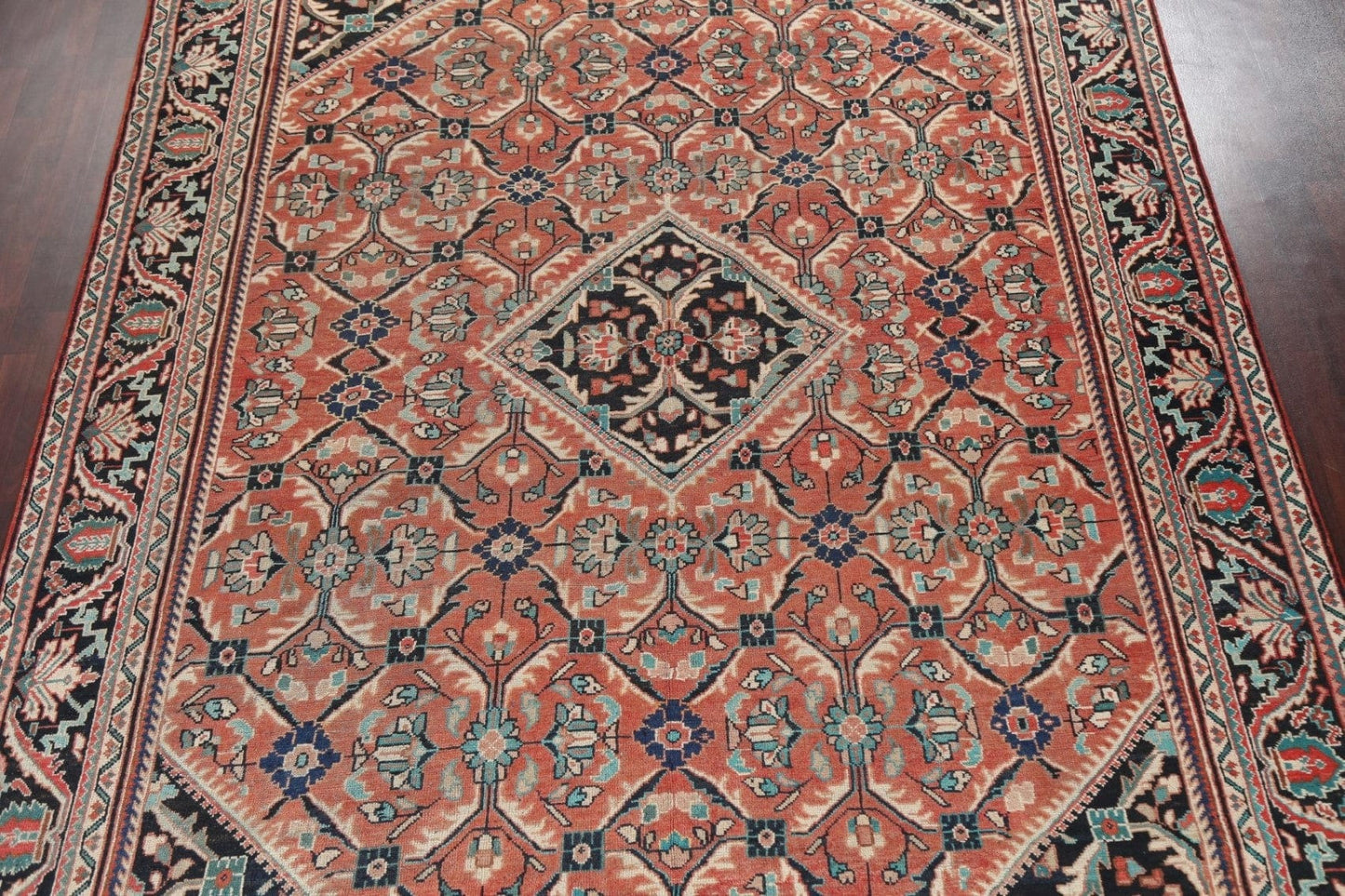 Antique Vegetable Dye Mahal Persian Area Rug 10x13