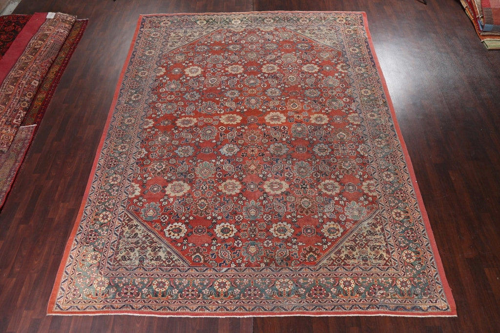 Pre-1900 Antique Vegetable Dye Sultanabad Ziegler Persian Rug 11x14