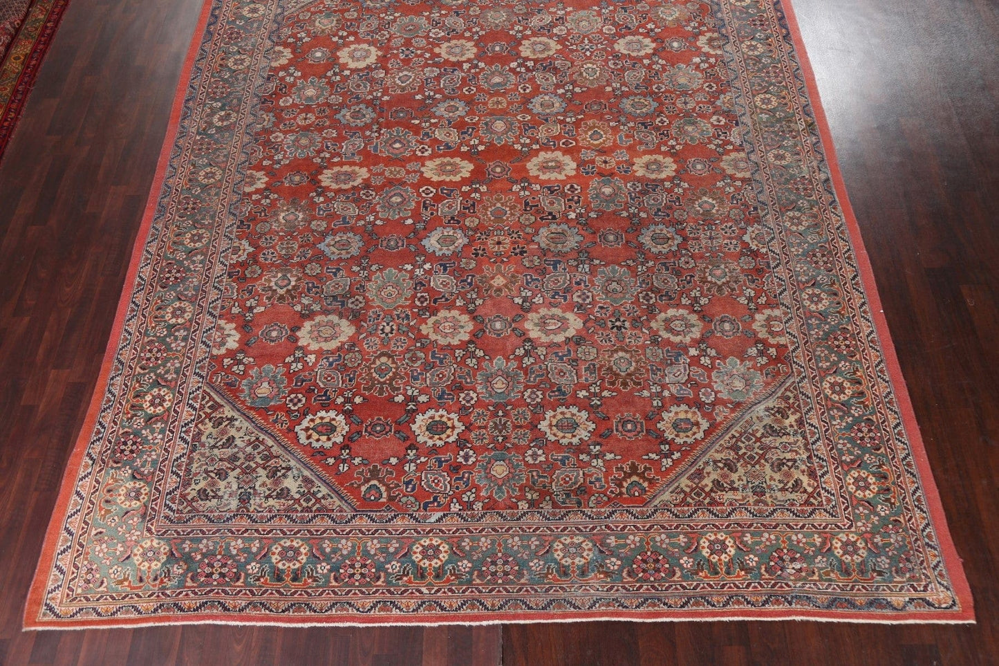 Pre-1900 Antique Vegetable Dye Sultanabad Ziegler Persian Rug 11x14