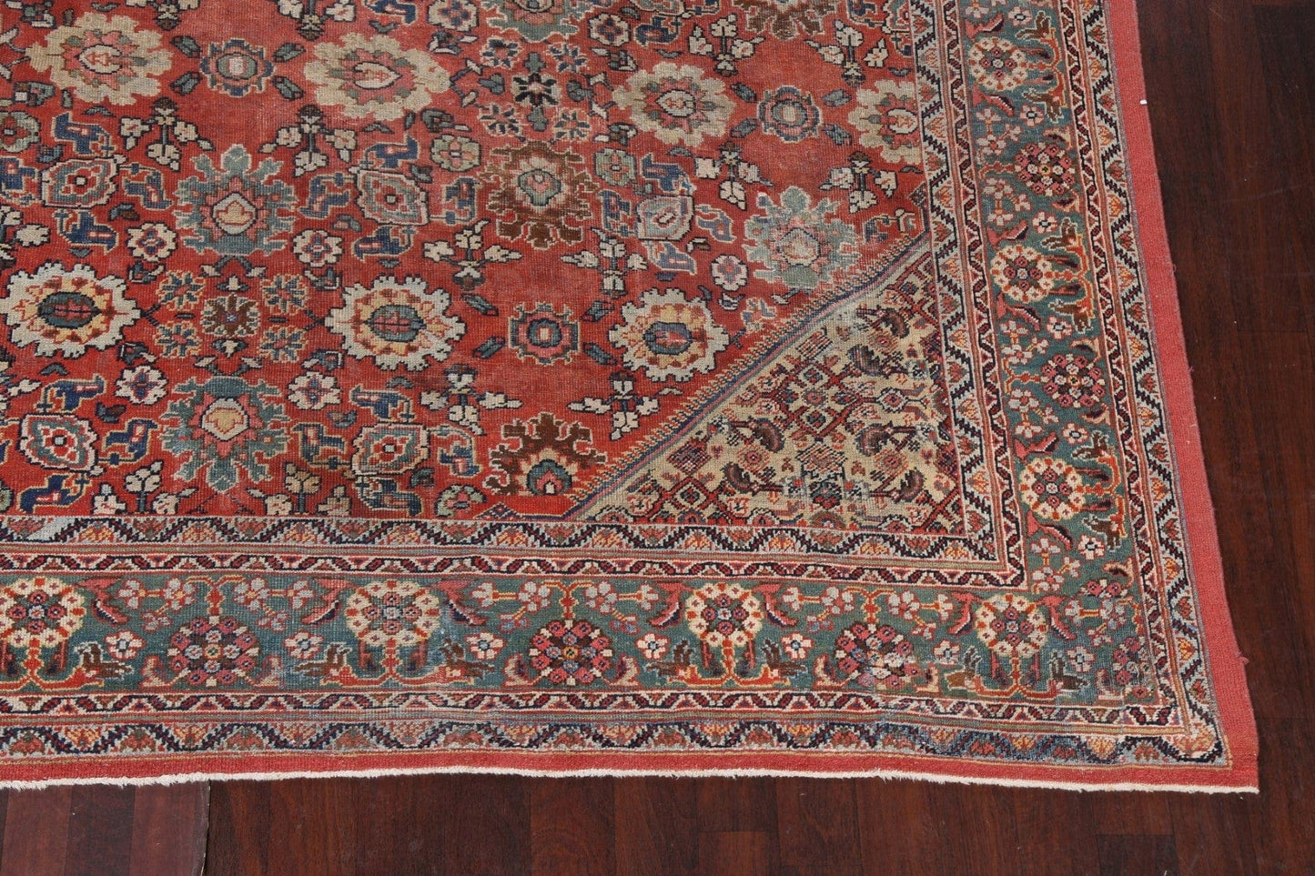 Pre-1900 Antique Vegetable Dye Sultanabad Ziegler Persian Rug 11x14