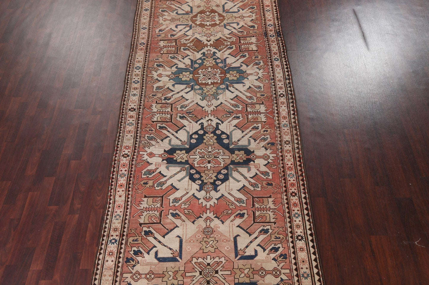 Antique Vegetable Dye Kazak Oriental Runner Rug 5x16