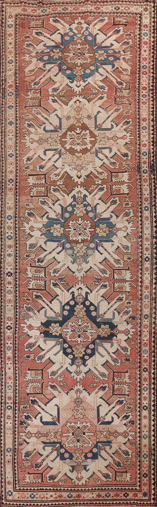 Antique Vegetable Dye Kazak Oriental Runner Rug 5x16