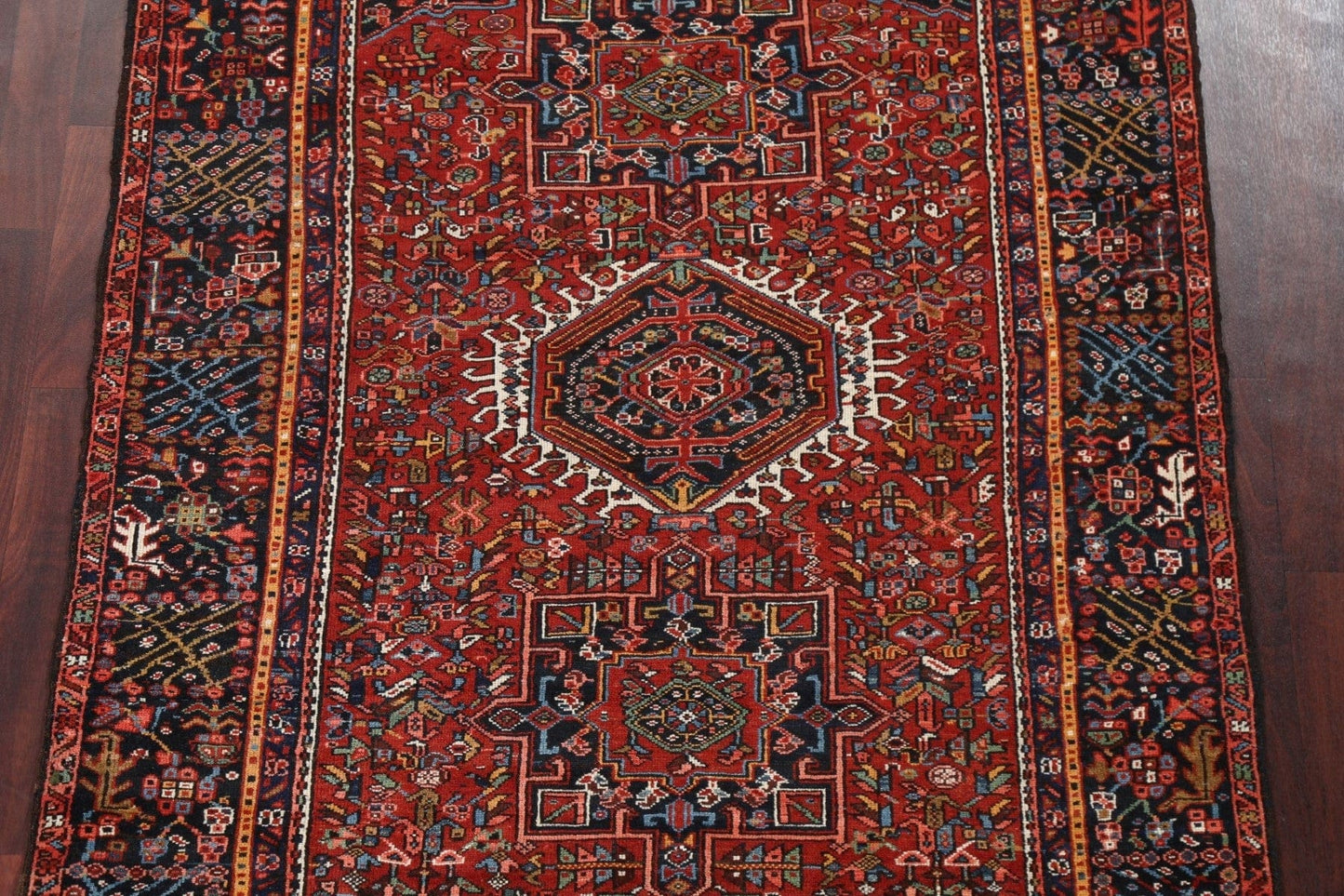 Vegetable Dye Tribal Red Gharajeh Persian Area Rug 5x6