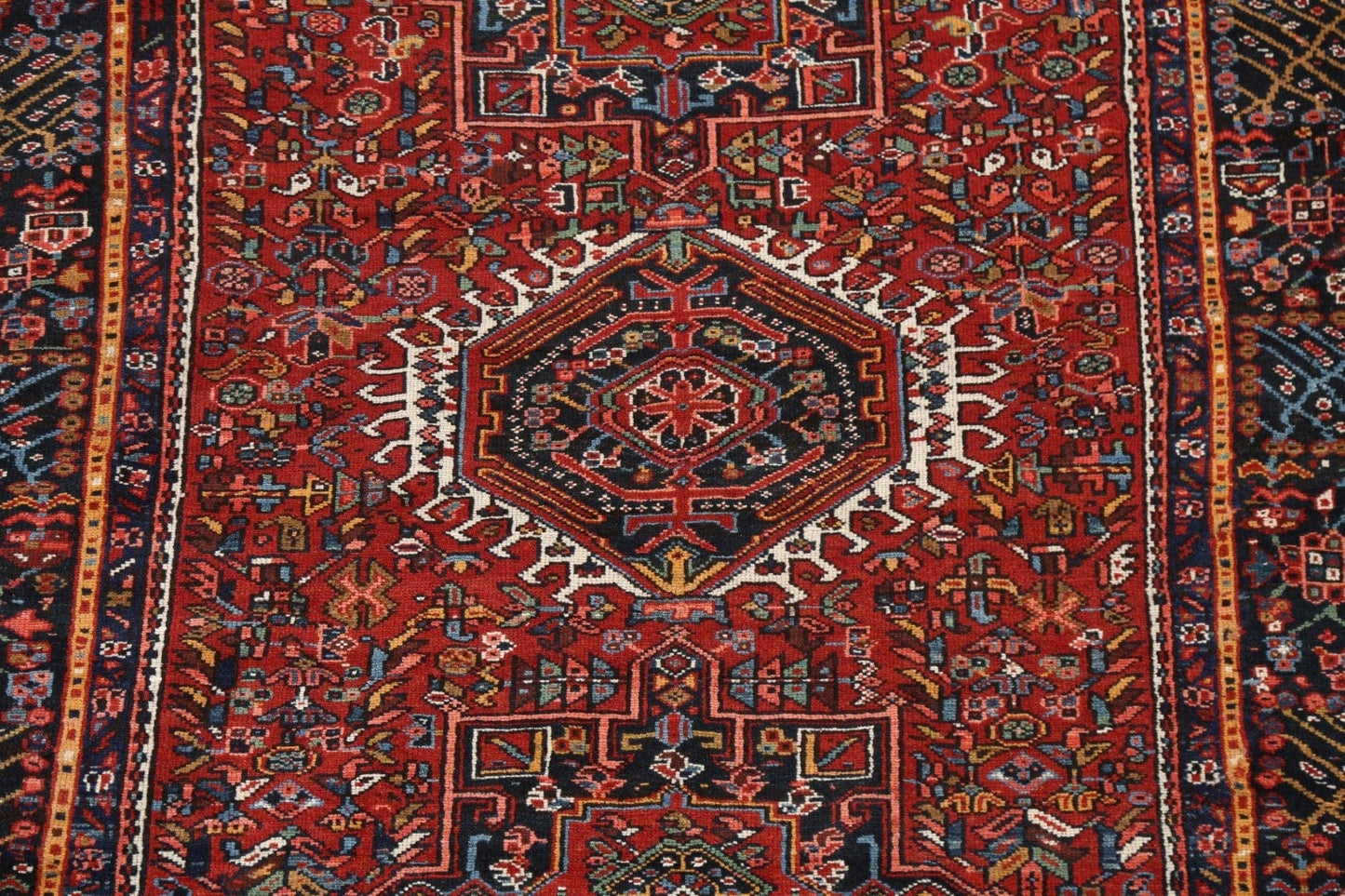 Vegetable Dye Tribal Red Gharajeh Persian Area Rug 5x6