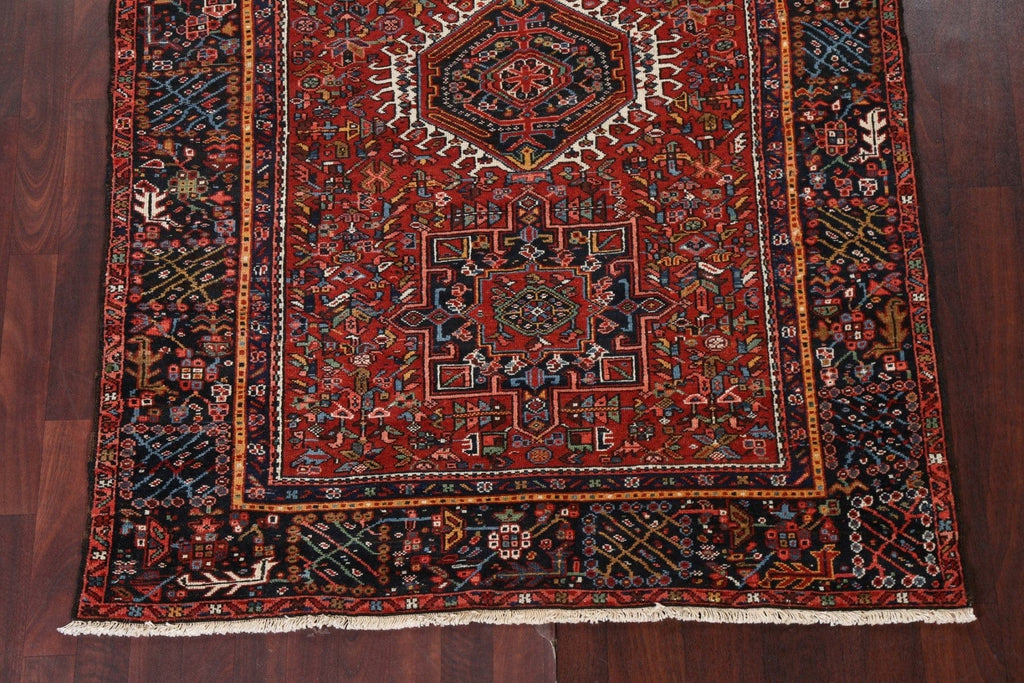 Vegetable Dye Tribal Red Gharajeh Persian Area Rug 5x6