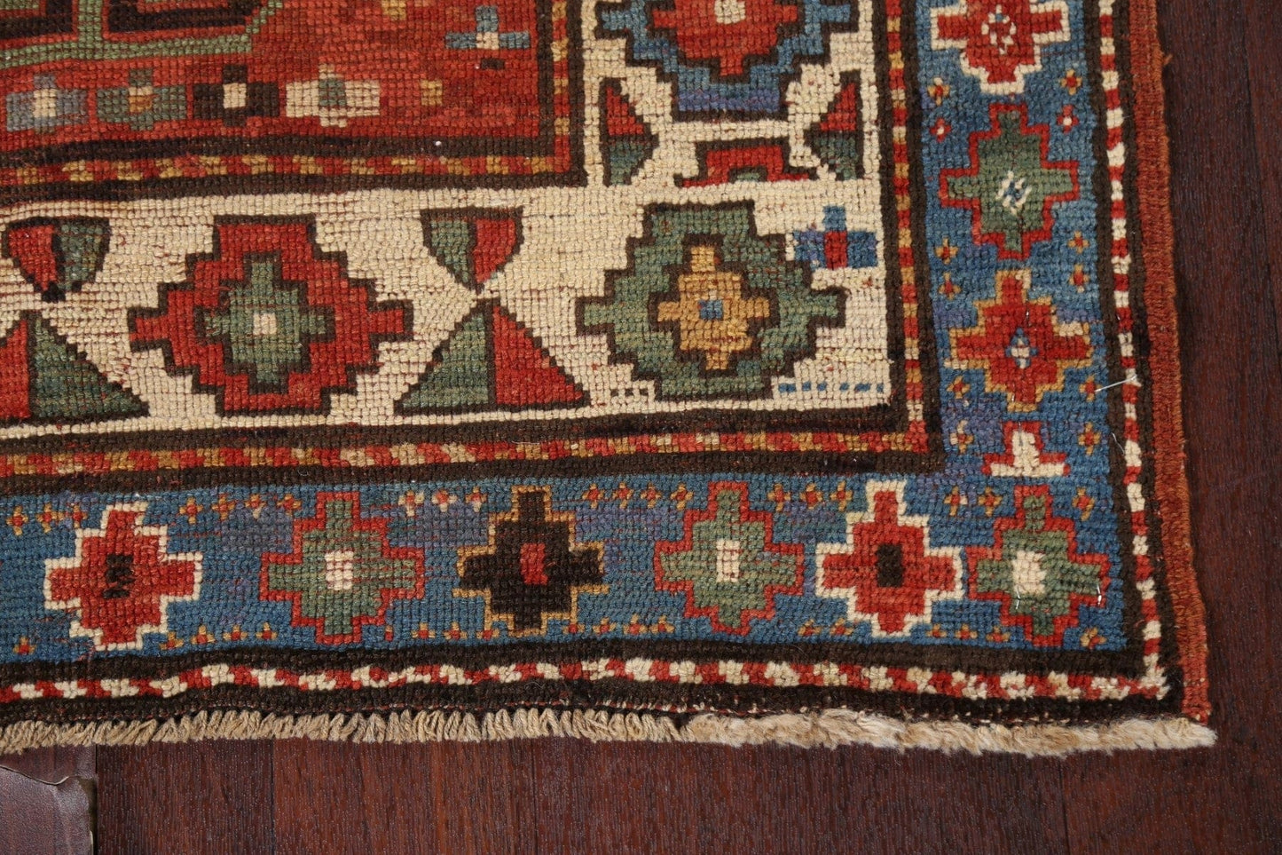 Pre-1900 Antique Vegetable Dye Kazak Oriental Rug 4x6