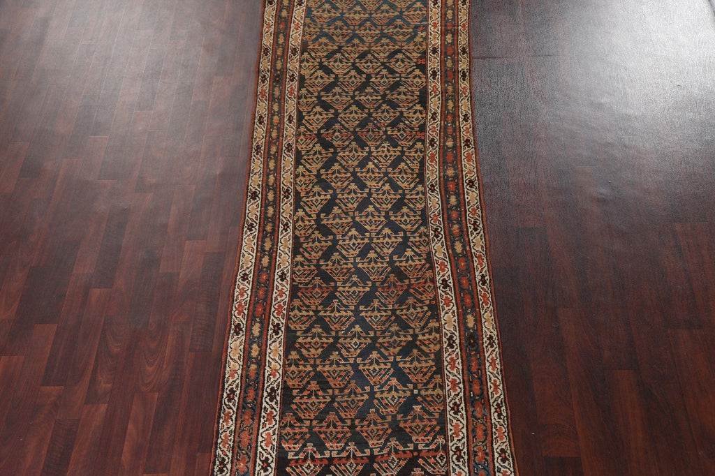 Pre-1900 Antique Vegetable Dye Karabakh Oriental Runner Rug 3x15