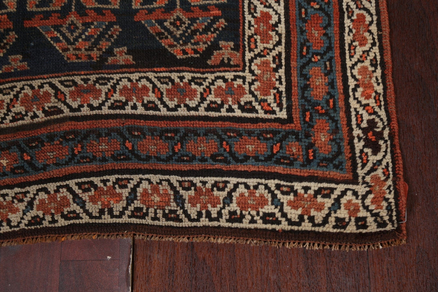 Pre-1900 Antique Vegetable Dye Karabakh Oriental Runner Rug 3x15