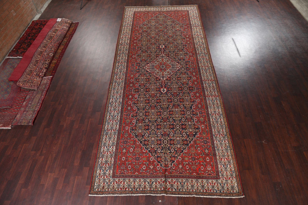 Pre-1900 Antique Vegetable Dye Malayer Persian Runner Rug 7x17