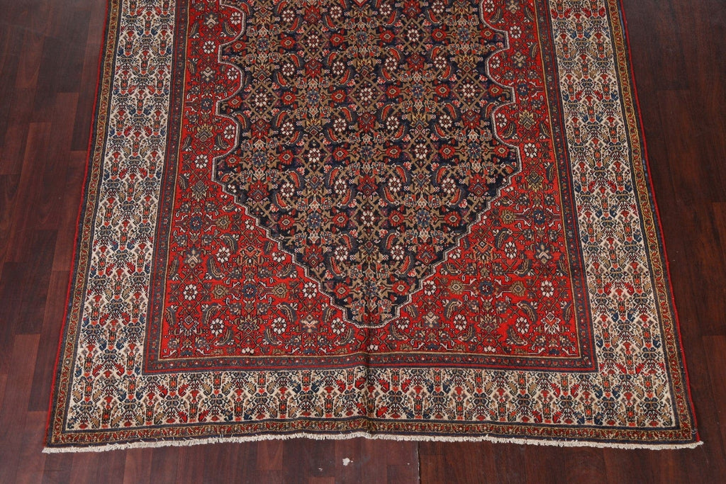 Pre-1900 Antique Vegetable Dye Malayer Persian Runner Rug 7x17