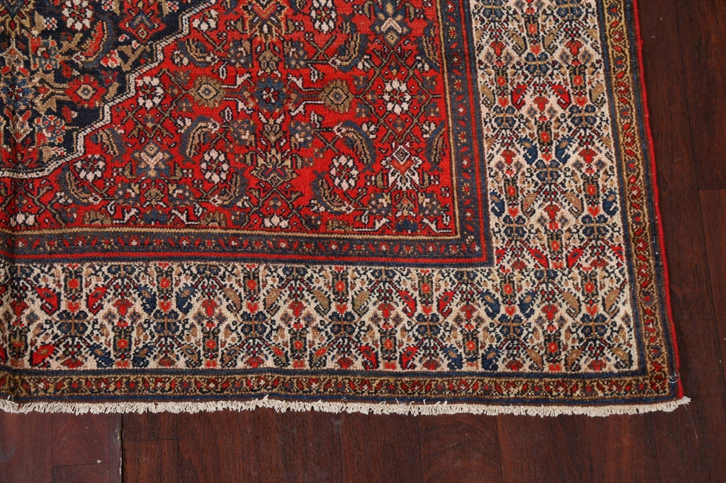 Pre-1900 Antique Vegetable Dye Malayer Persian Runner Rug 7x17