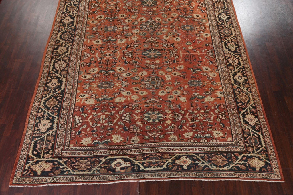 Pre-1900 Antique Vegetable Dye Mahal Persian Rug 10x13