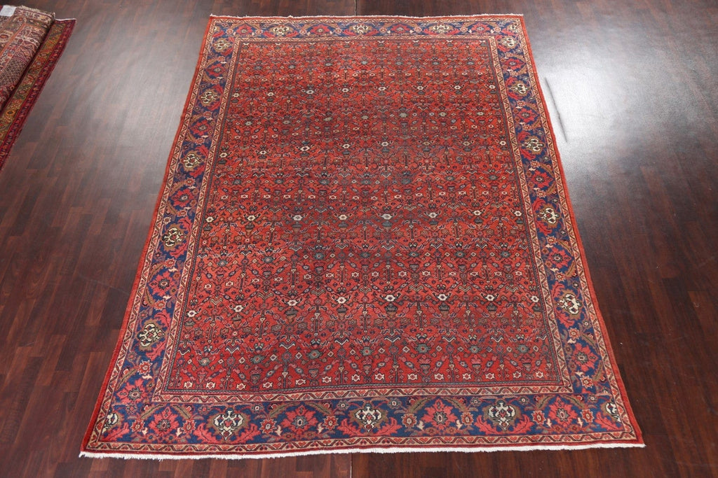 Pre-1900 Antique Vegetable Dye Mahal Ziegler Persian Rug 9x12