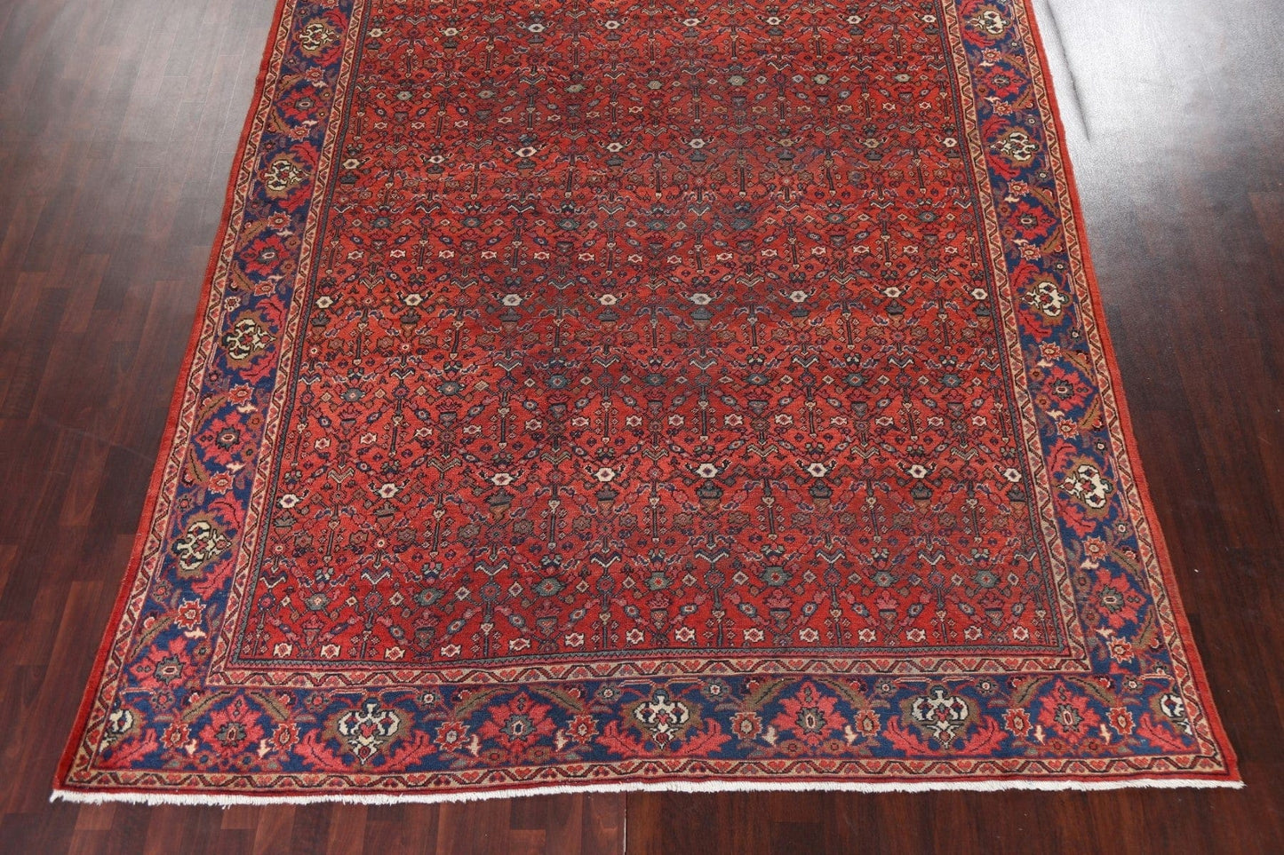 Pre-1900 Antique Vegetable Dye Mahal Ziegler Persian Rug 9x12