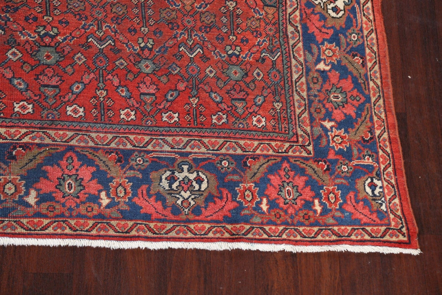 Pre-1900 Antique Vegetable Dye Mahal Ziegler Persian Rug 9x12