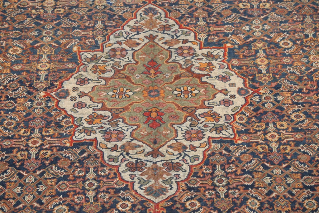 Pre-1900 Antique Vegetable Dye Mahal Persian Rug 9x12