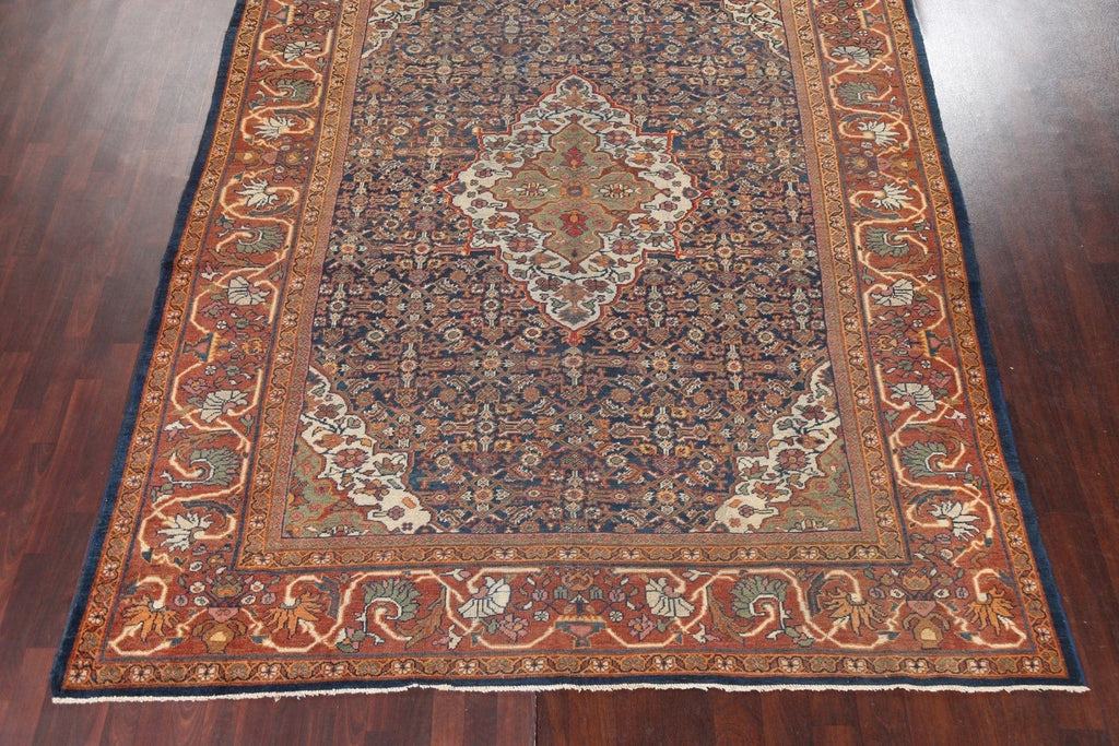 Pre-1900 Antique Vegetable Dye Mahal Persian Rug 9x12