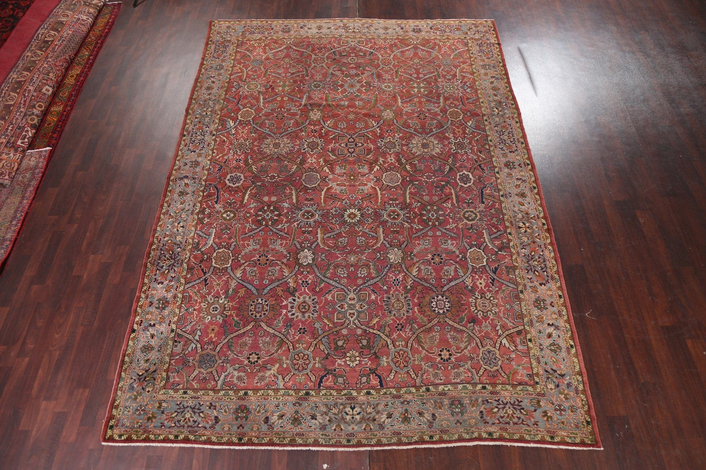 Pre-1900 Antique Vegetable Dye Sultanabad Persian Area Rug 9x13