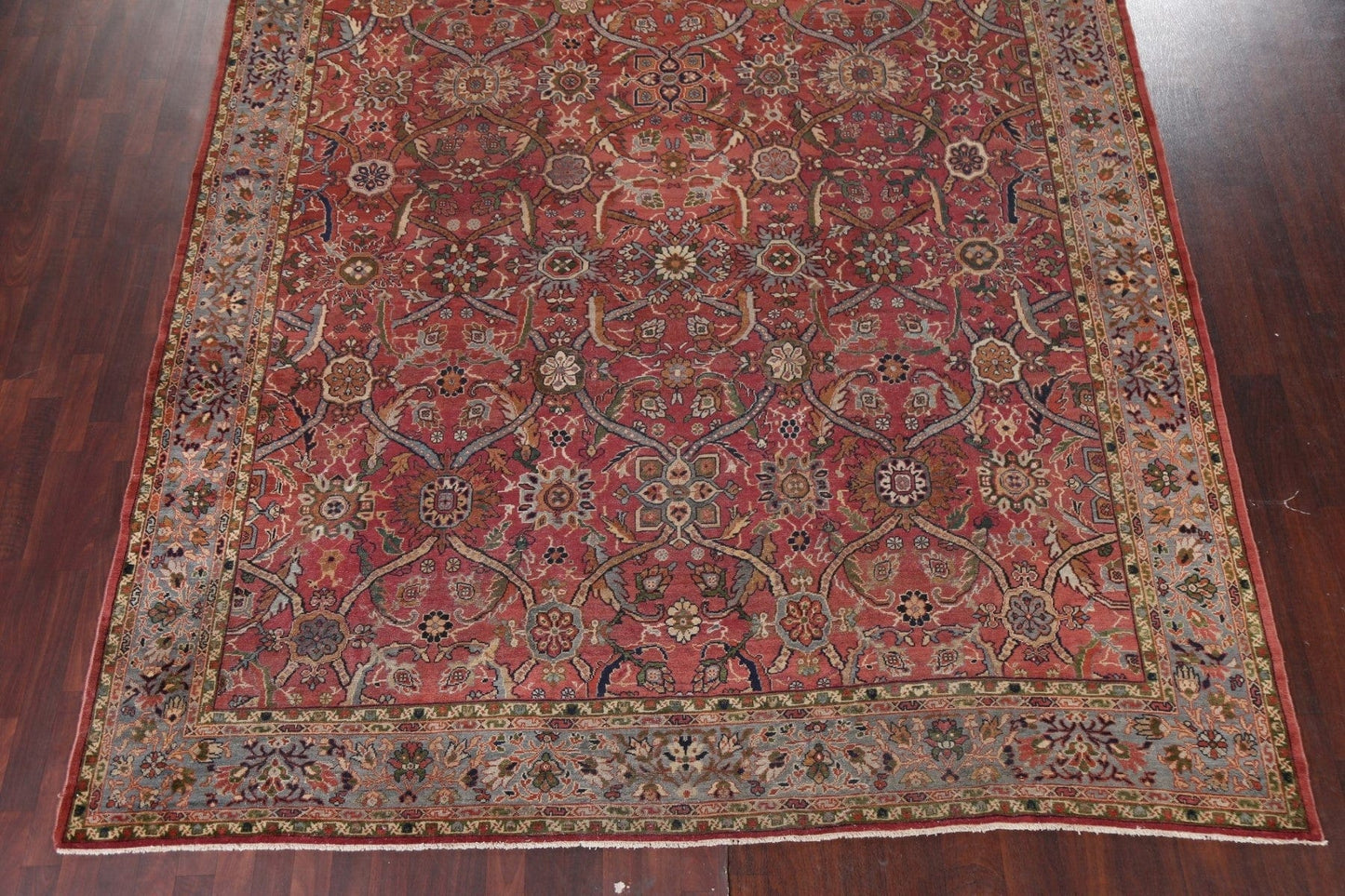 Pre-1900 Antique Vegetable Dye Sultanabad Persian Area Rug 9x13