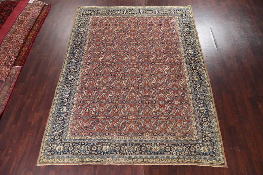 Pre-1900 Antique Vegetable Dye Sultanabad Persian Rug 9x12