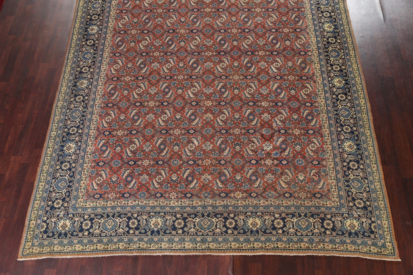 Pre-1900 Antique Vegetable Dye Sultanabad Persian Rug 9x12