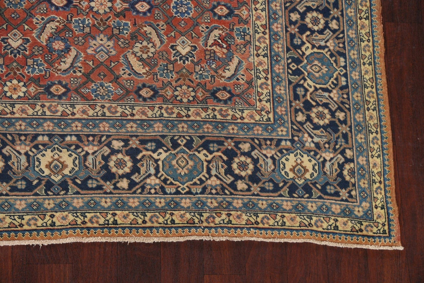 Pre-1900 Antique Vegetable Dye Sultanabad Persian Rug 9x12