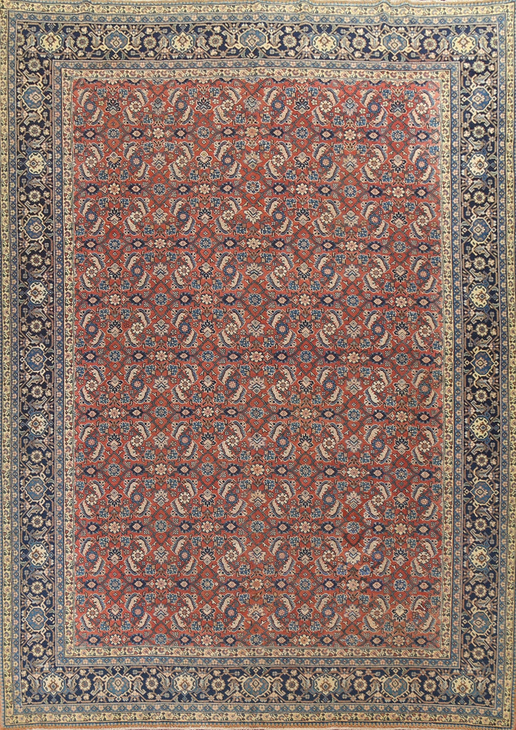 Pre-1900 Antique Vegetable Dye Sultanabad Persian Rug 9x12