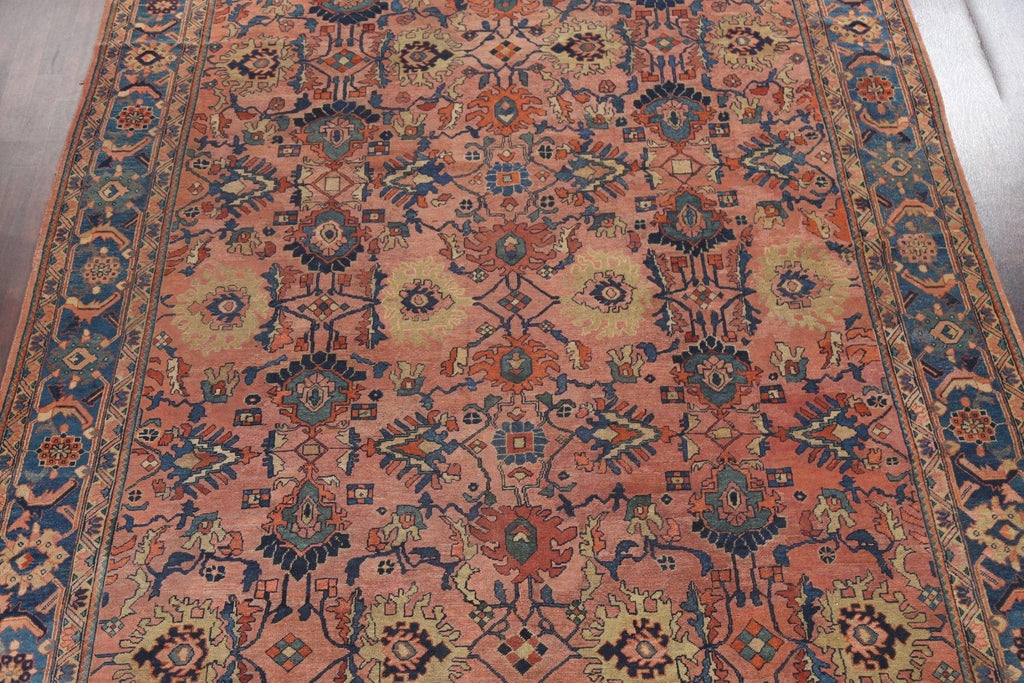 Pre-1900 Antique Vegetable Dye Sultanabad Ziegler Persian Rug 10x12